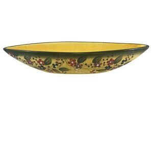 TableTops Gallery Celery Serving Fleurs De Provence Oval Ceramic Hand-Painted